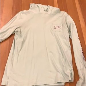 teal and purple vineyard vines pullover